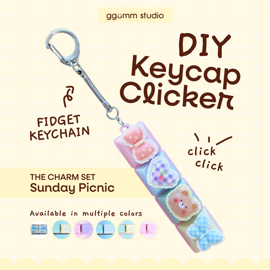 DIY Fidget Keycap Clicker Keychain | Sunday Picnic Charm Set