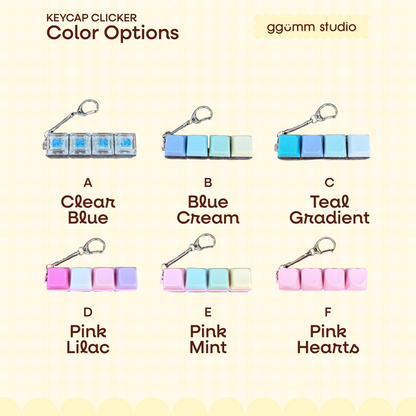 DIY Fidget Keycap Clicker Keychain | Sunday Picnic Charm Set