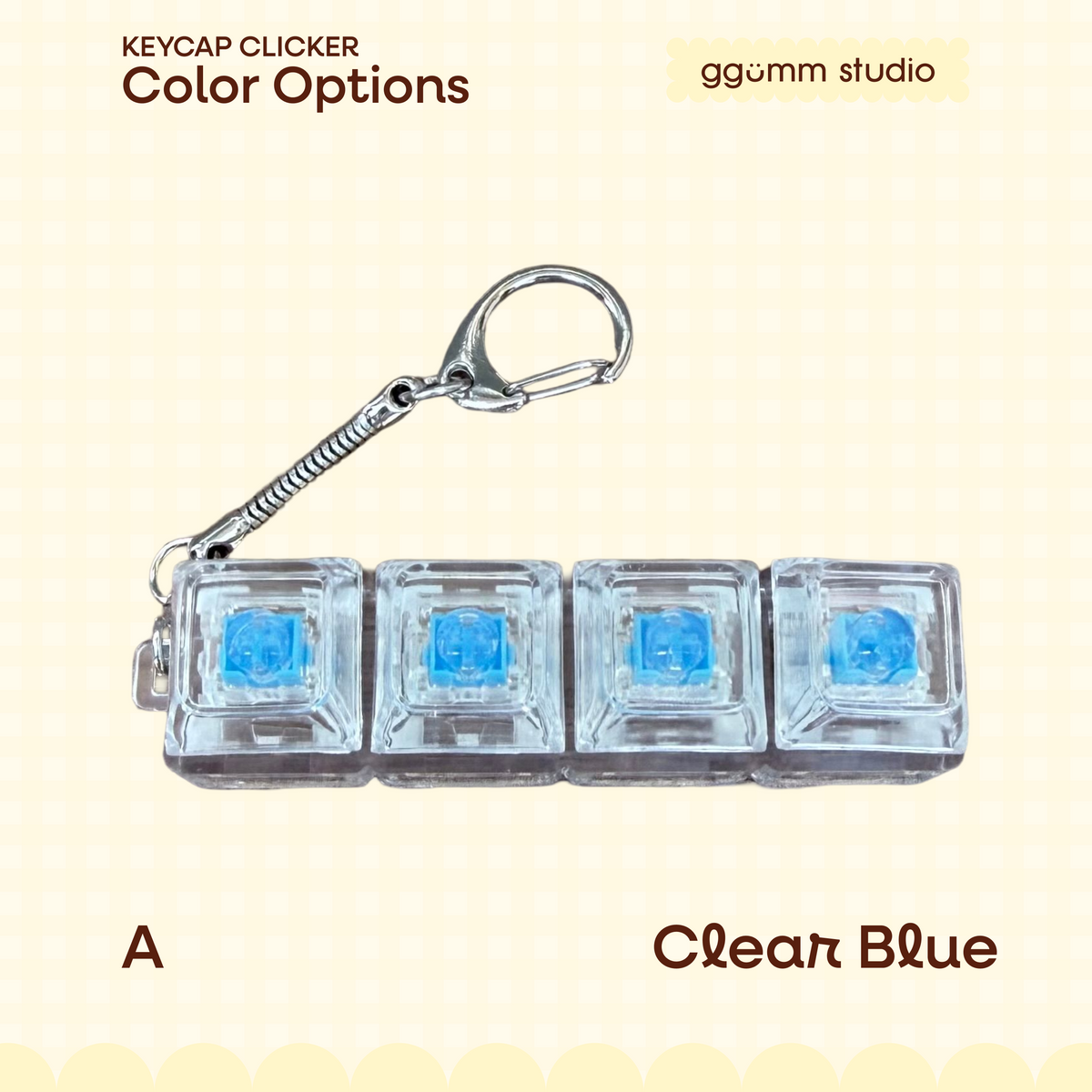DIY Fidget Keycap Clicker Keychain | Sunday Picnic Charm Set