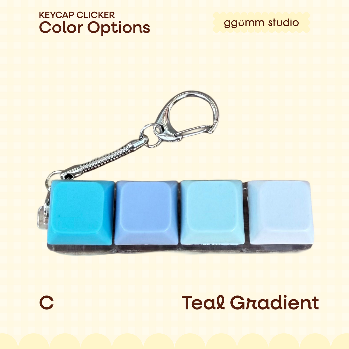DIY Fidget Keycap Clicker Keychain | Sunday Picnic Charm Set