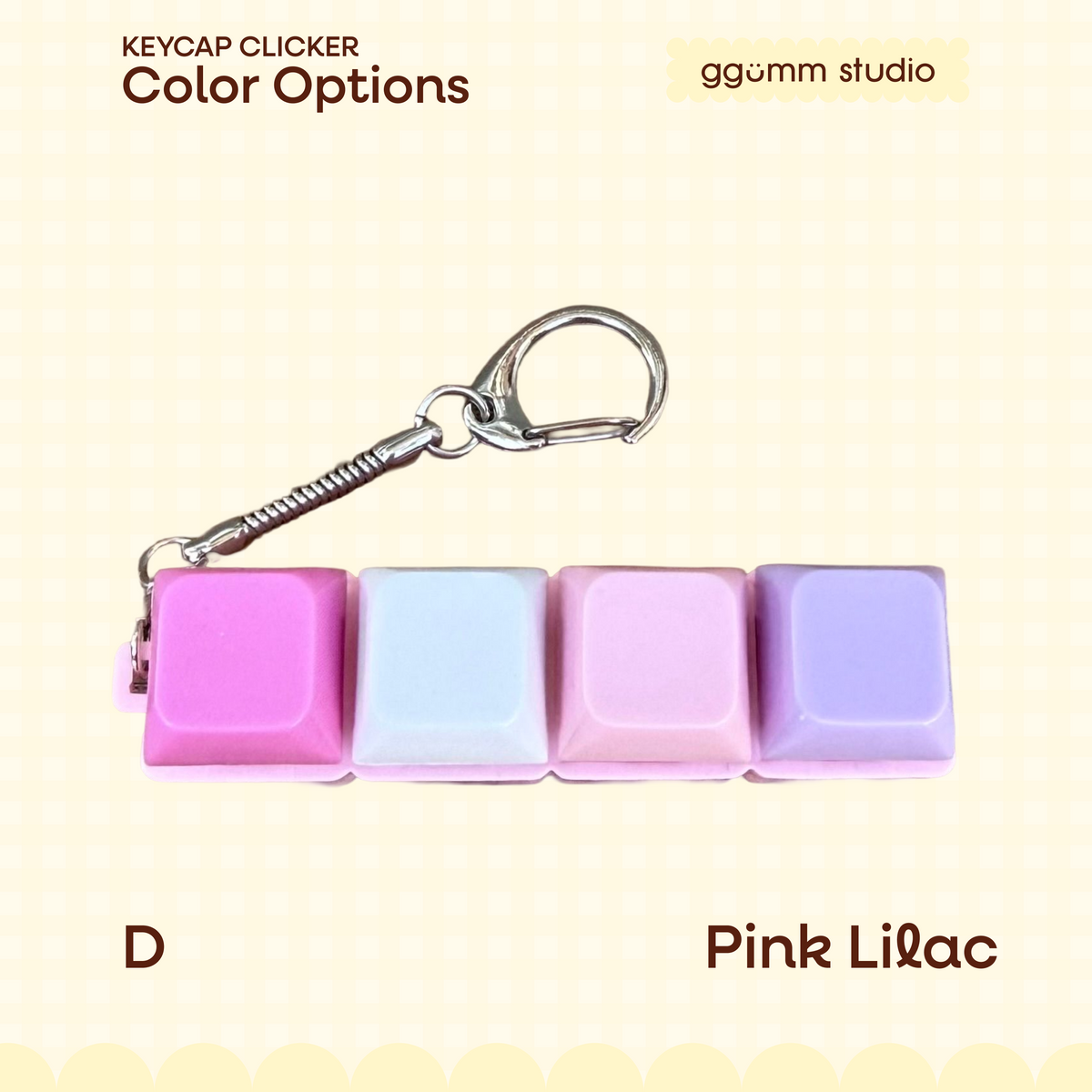 DIY Fidget Keycap Clicker Keychain | Sunday Picnic Charm Set