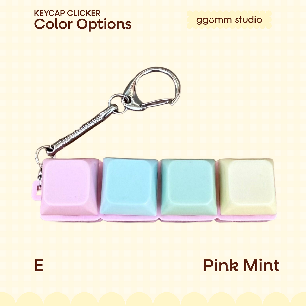 DIY Fidget Keycap Clicker Keychain | Sunday Picnic Charm Set