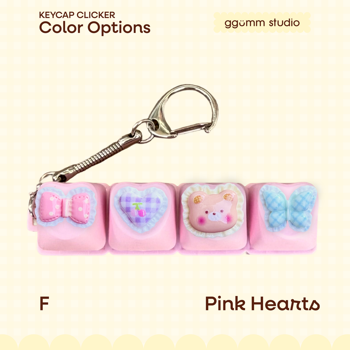 DIY Fidget Keycap Clicker Keychain | Sunday Picnic Charm Set
