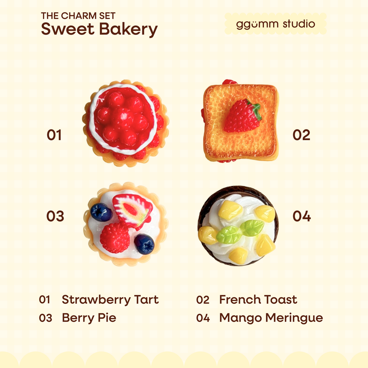 DIY Fidget Keycap Clicker Keychain | Sweet Bakery Charm Set