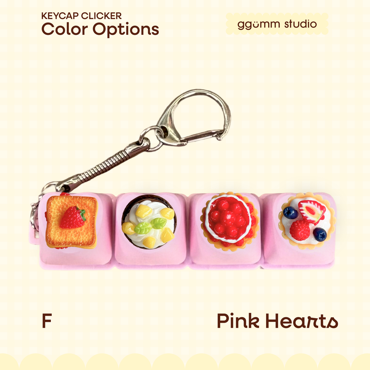 DIY Fidget Keycap Clicker Keychain | Sweet Bakery Charm Set