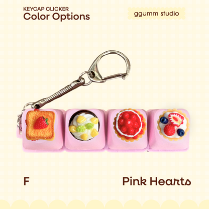 DIY Fidget Keycap Clicker Keychain | Sweet Bakery Charm Set