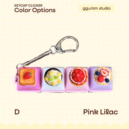 DIY Fidget Keycap Clicker Keychain | Sweet Bakery Charm Set